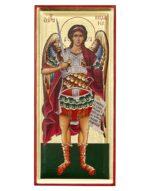 Αρχάγγελος Μιχαήλ ένσκαπτη με φύλλα χρυσού- Byzanteiko Archangel Michael-oloswmi-enskaptes