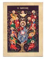 Η Άμπελος χειροποίητη εικόνα επίπεδη Byzanteiko Mount Athos The Vine