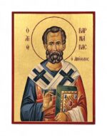 άγιος βαρνάβας ο απόστολος χειροποητη ξύλινη εικόνα με φύλλα χρυσού- handmade icon byzanteiko saint barnabas the apostle