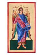 αρχάγγελος γαβριήλ σε ξύλινη εικόνα ολόσωμη χειροποίητη - byzanteiko - handmade icon archangel gabriel