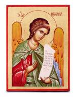 αρχάγγελος μιχαήλ σε ξύλινη εικόνα χειροποίητη - byzanteiko - handmade icon archangel michael