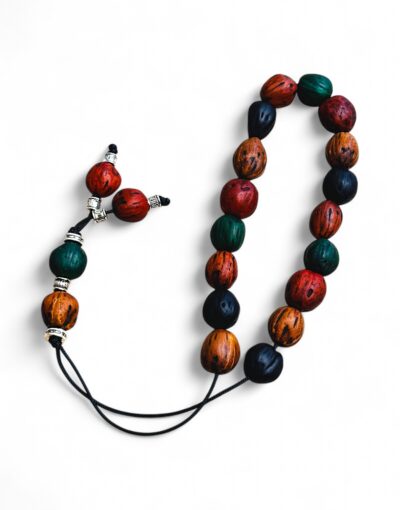 κομπολόι αρωματικό μοσχοκάρυδο πολύχρωμο byzanteiko mount athos komboloi aromatic nutmeg