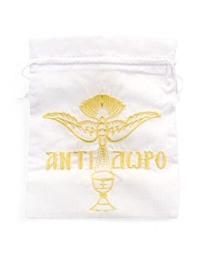 θήκη αντίδωρου βαμβακερή άγιον όρος δισκοπότηρο- byzanteiko holy prosphora bag cotton cross mount athos-2