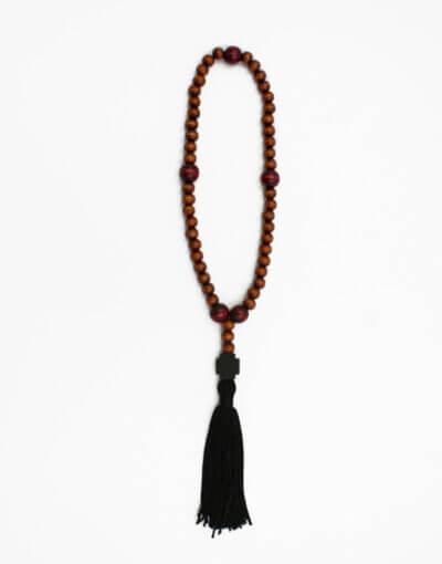 Κρεμαστό Κομποσχοίνι Προσευχής από 50 Ξύλινες Χάντρες.