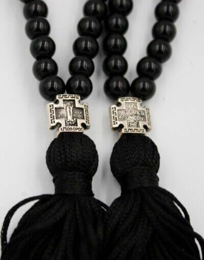 κομποσχοίνι 100άρι γυάλινες χάντρες byzanteiko άγιον όρος mount athos komboskini