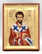 Άγιος Ελευθέριος - Χειροποίητη εικόνα - Handmade icon byzanteiko Mount Athos - Saint Eleutherius