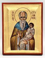 Άγιος Στυλιανός - χειροποίητη εικόνα handmade icon byzanteiko Mount Athos - Saint Stylianos
