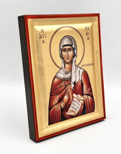 Αγία Λυδία η Φιλιππησία Saint Lydia Byzanteiko Mount Athos handmade icons