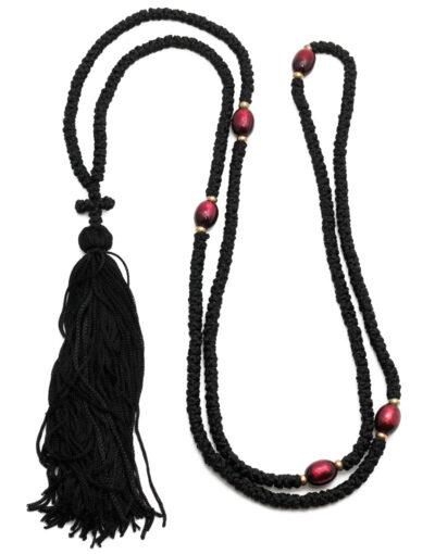 Κομποσχοίνι 300άρι φλος μαύρο -byzanteiko mount athos- komboskini prayer rope 300 knots black 2