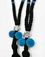 Κομποσχοίνι προσευχής 50άρι μαύρο με μπλε "Pon-Pon" - Image 5