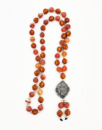 Κομποσχοίνι προσευχής 50άρι με ξύλινες και ηφαιστιακές χάντρες κόκκινες -byzanteiko- komboskini 50 beads wooden red -mount athos 1