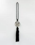 κρεμαστό αυτοκινήτου μενταγιον με φούντα παναγια υπεραγία θεοτόκε -byzanteiko - car pendant virgin mary byzantine