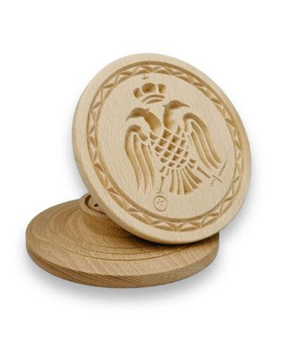 σφραγίδα προσφόρου βυζαντινός δικέφαλος αετός icxc nika 16,5εκ- byzanteiko - holy bread prosphora seal byzantine double-headed eagle mount athos