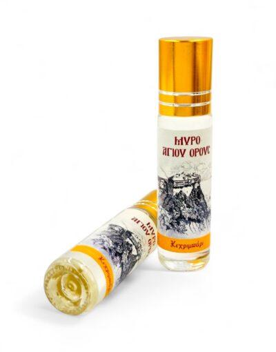 μύρο αγίου όρους - άρωμα κεχριμπάρι - byzanteiko - myrrh oil amber handmade myrrh of mount athos