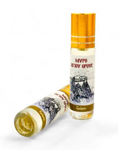 μύρο αγίου όρους - άρωμα σμύρνα - byzanteiko - myrrh oil smyrna myrrh of mount athos handmade
