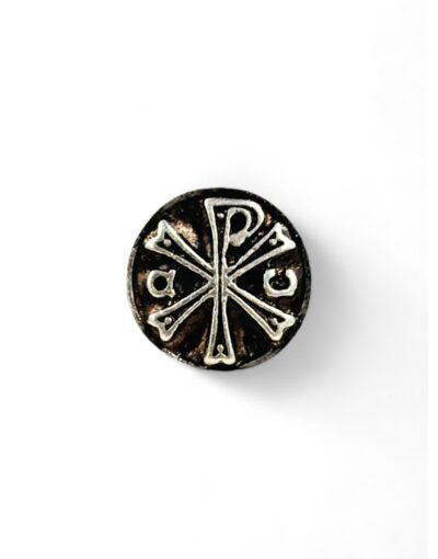 επάργυρο δαχτυλίδι με χριστόγραμμα byzanteiko silver-plated ring with jesus christ christogram