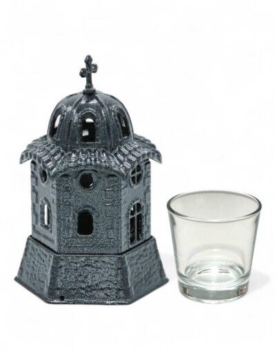 καντήλι εκκλησάκι ζάμα ασημί- byzanteiko - church candle vigil lamp zama 4