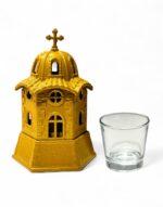 καντήλι εκκλησάκι ζάμα χρυσό- byzanteiko - church candle vigil lamp zama
