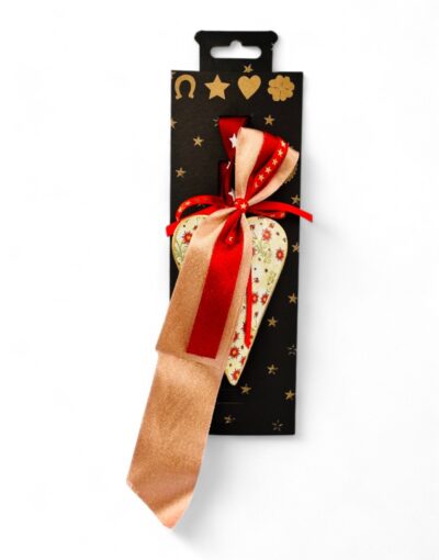 γούρι καρδιά μεταλλική σε κουτί δώρου - byzanteiko charm heart in gift box