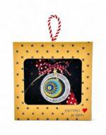 γούρι μάτι χρυσό ξύλινο σε κουτί δώρου - byzanteiko wooden eye charm gold in gift box 10