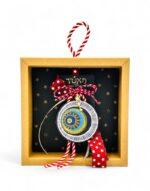 Γούρι Μάτι ξύλινο - 18*6,5*17,5 (ΣΕ ΚΟΥΤΙ ΔΩΡΟΥ) - Image 3