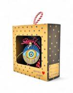 Γούρι Μάτι χρυσό ξύλινο - 18*6,5*17,5 (ΣΕ ΚΟΥΤΙ ΔΩΡΟΥ) - Image 2