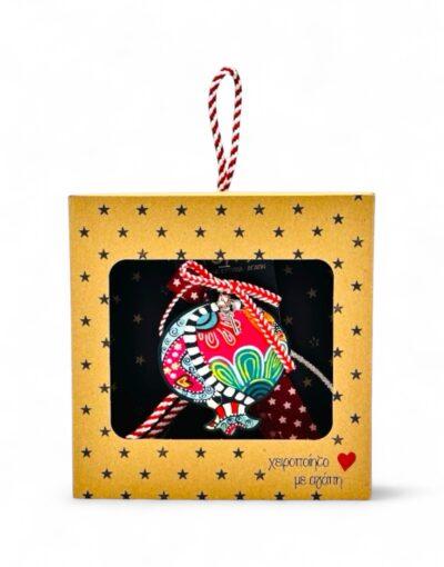 γούρι ρόδι ξύλινο σε κουτί δώρου - byzanteiko charm pomegranate charm in gift box 19