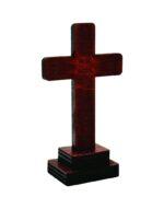 επιτραπέζιος ξύλινος σταυρός με βάση icxc nika εσταυρωμένος 10 εκατοστά - byzanteiko - wooden table cross with base jesus christ 2