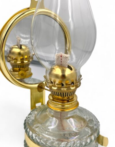 λάμπα πετρελαίου γυάλινη 390ml 11 ημερών με καθρέφτη - byzanteiko- glass oil lamp 11 days with mirror