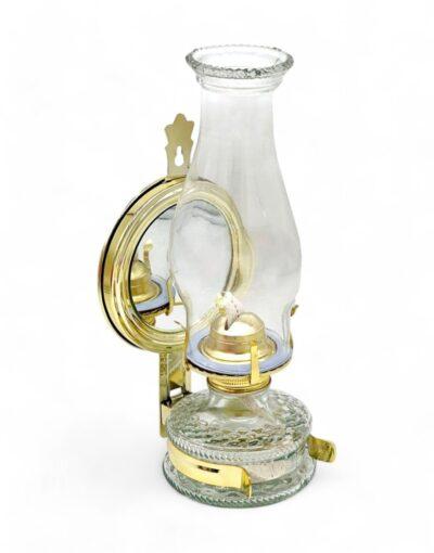 λάμπα πετρελαίου γυάλινη 400ml 11 ημερών με καθρέφτη - byzanteiko- glass oil lamp 11 days with mirror 1