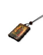 Hanging Car Pendant Amulet with Virgin Mary Axion Esti & Saint Christopher - Image 2