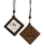 ξύλινο κρεμαστό φυλαχτό αυτοκινήτου με εικόνα της παναγίας - byzanteiko wooden hanging car pendant icon virgin mary