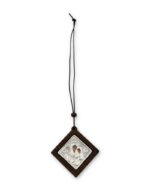 ξύλινο κρεμαστό φυλαχτό αυτοκινήτου με εικόνα της παναγίας - byzanteiko wooden hanging car pendant icon virgin mary