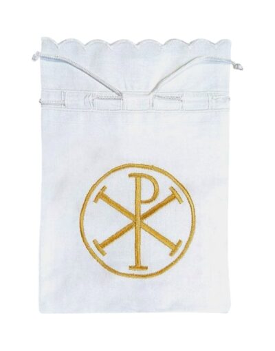 θήκη αντίδωρου βαμβακερή άγιον όρος χριστόγραμμα- byzanteiko holy prosphora bag cotton antidoron mount athos christogram