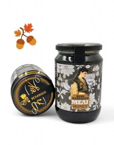 μέλι βελανιδιάς κυρά βασιλική μετέωρα oak honey kyra vasiliki 930ml meteora