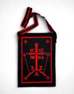 Κεντητή Θήκη Λαιμού Αγιορείτικη – Μοναχικό Σχήμα 14-19εκ - Embroidered Neck Pouch – Mount Athos Style with Monastic Symbol byzanteiko