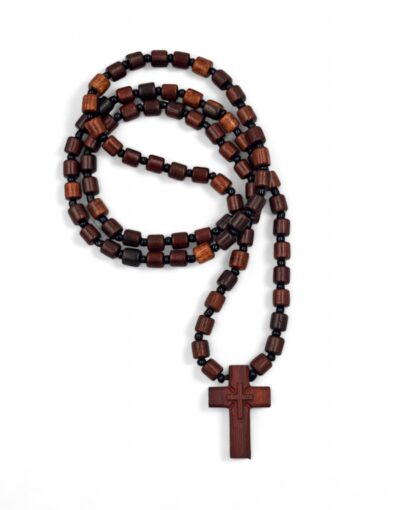 αγιορείτκος ξύλινος σταυρός λαιμού σκαλιστός χειροποίητος byzanteiko mount athos handcrafted athonite wooden cross necklace elegant beads