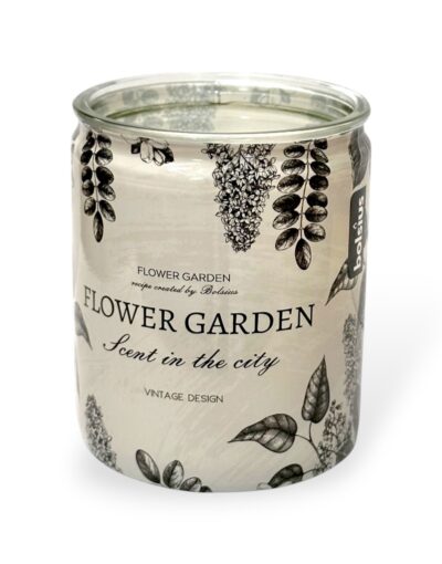 αρωματικό κερί bolsius flower garden σε γυάλινο ποτήρι - byzanteiko - scented candle bolsius in glass