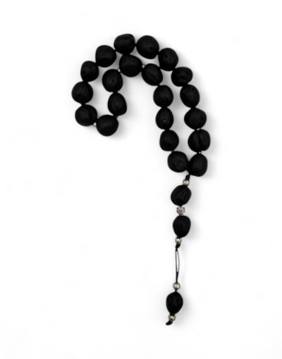 προσευχητάρι κρεμαστό αρωματικό μοσχοκάρυδο 21 χάντρες με σταυρό μαύρο byzanteiko hanging prayer rope 21 beads aromatic nutmeg with cross black 1