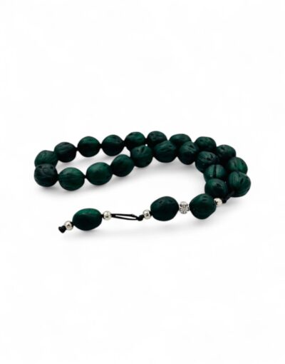 προσευχητάρι κρεμαστό αρωματικό μοσχοκάρυδο 21 χάντρες με σταυρό πράσινο byzanteiko hanging prayer rope 21 beads aromatic nutmeg with cross green 1