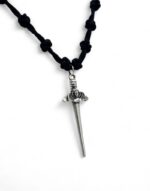 33 knot neck prayer rope komboskini necklace pendant sword Taxiarchis of Mantamados κομποσχοίνι λαιμού 33άρι με σπαθί του ταξιάρχη μανταμάδου