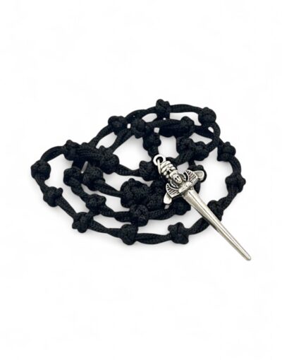 33 knot neck prayer rope komboskini necklace pendant sword Taxiarchis of Mantamados κομποσχοίνι λαιμού 33άρι με σπαθί του ταξιάρχη μανταμάδου