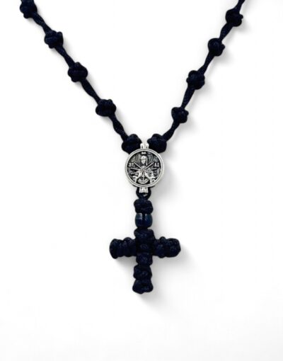 33 knot neck prayer rope komboskini necklace pendant virgin mary with the 7 swords κομποσχοίνι λαιμού 33άρι μενταγιόν παναγία επτάσπαθη