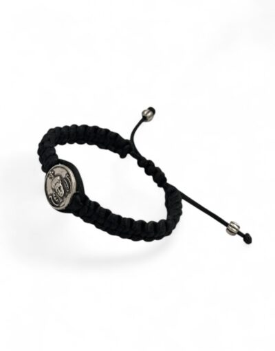 μακραμέ βραχιόλι με τον ταξιάρχη μανταμάδου - byzanteiko - handmade macrame bracelet with taxiarchis mantamadoy