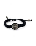 μακραμέ βραχιόλι με τον ταξιάρχη μανταμάδου - byzanteiko - handmade macrame bracelet with taxiarchis mantamadoy