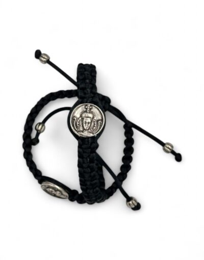 μακραμέ βραχιόλι με τον ταξιάρχη μανταμάδου - byzanteiko - handmade macrame bracelet with taxiarchis mantamadoy