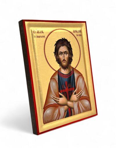 άγιος αλέξιος ο ανθρωπος του θεού χειροποίητη εικόνα byzanteiko handmade icon Saint Alexios the Man of God 3