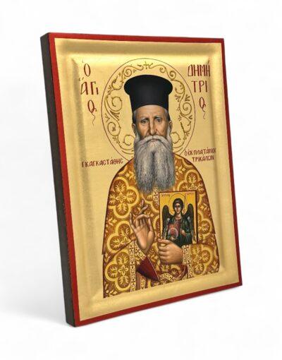 άγιος δημήτριος γκαγκαστάθης ο εκ πλατάνου τρικάλων byzanteiko handmade icons Saint Demetrius gagastathis