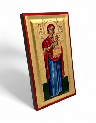 παναγία Πορταΐτισσα των ιβήρων χειροποίητη εικόνα byzanteiko handmade icon virgin mary portaitissa of iveron mount athos