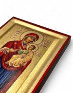 παναγία Πορταΐτισσα των ιβήρων χειροποίητη εικόνα byzanteiko handmade icon virgin mary portaitissa of iveron mount athos